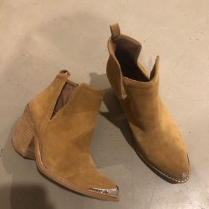 Jeffrey Campbell tan Cromwell booties